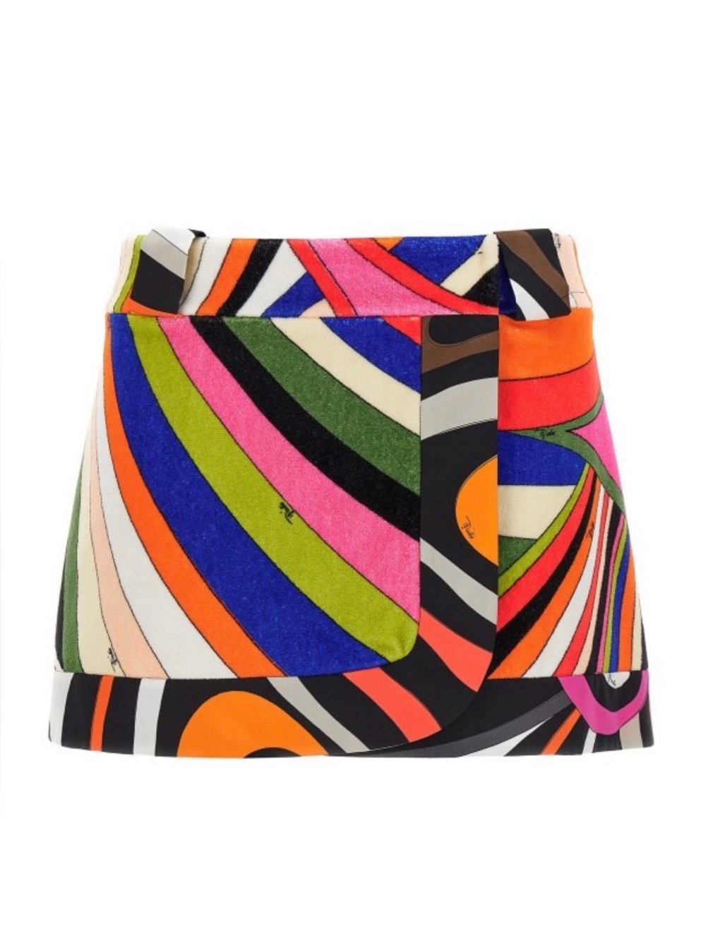 EMILIO PUCCI MULTI COLOR MINI SKIRT-SIZE 34